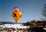 Ballonstart im Winter